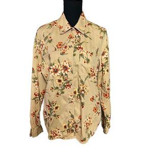 First 1 Issue Liz Claiborne Company long sleeve floral button down shirt medium